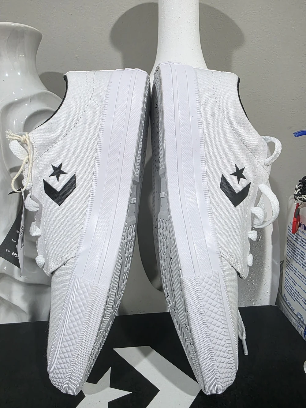Converse Kids' White & Black Low-Top Canvas Sneakers